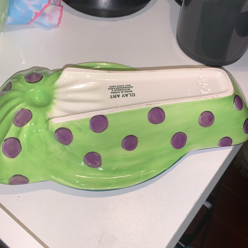 Clay art flip flop serving dish - Picture 5 of 7